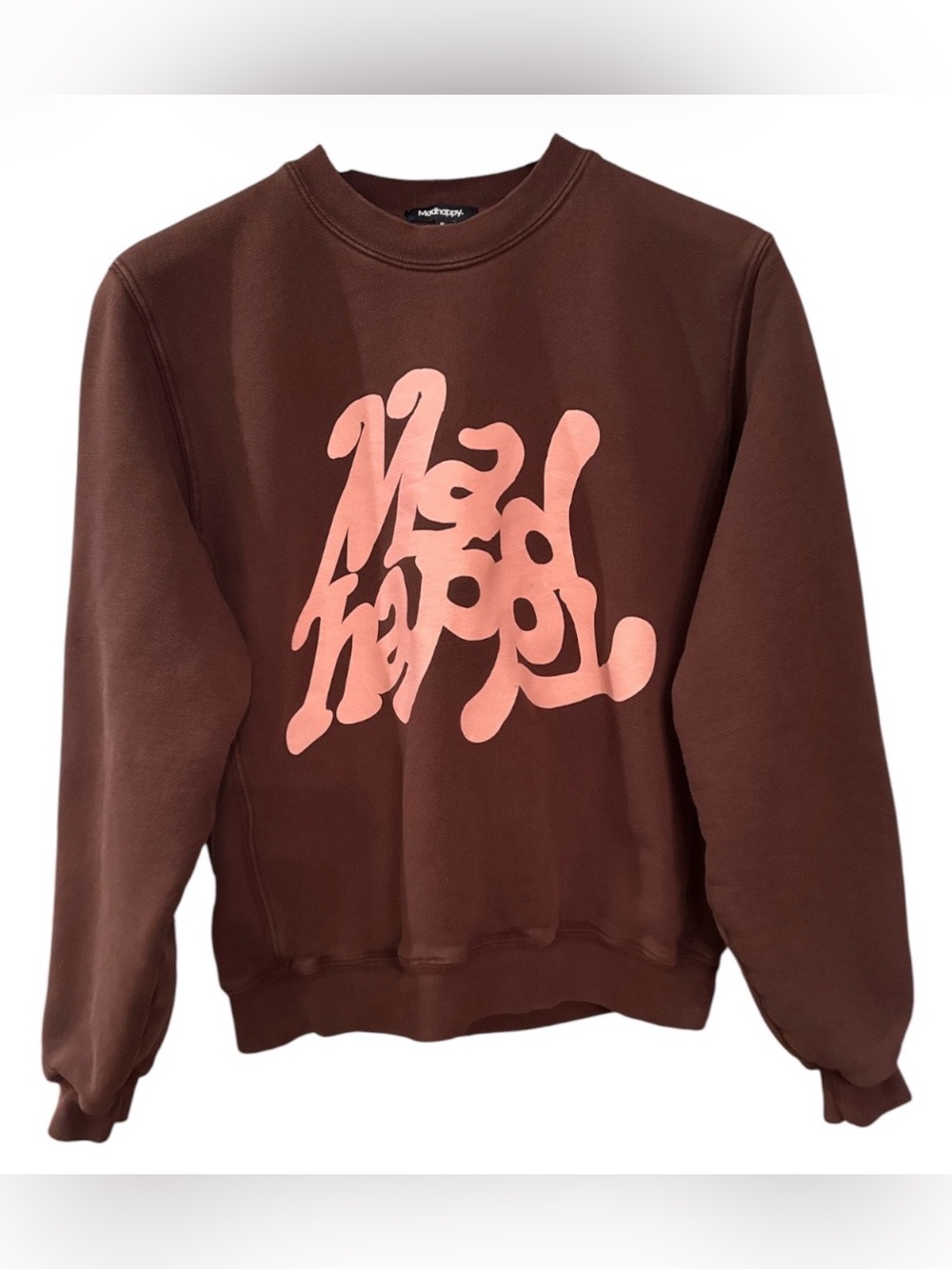 Madhappy Brown Sweatshirt with Pink Logo Size Small